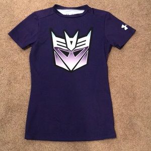 UA Boys fitted transformers shirt